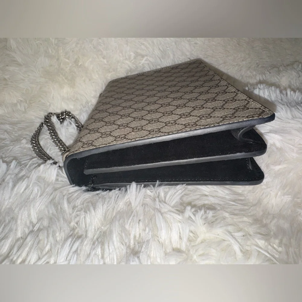 AUTHENTIC GUCCI Supreme dionysus medium black suede shoulder bag - Picture 4 of 9